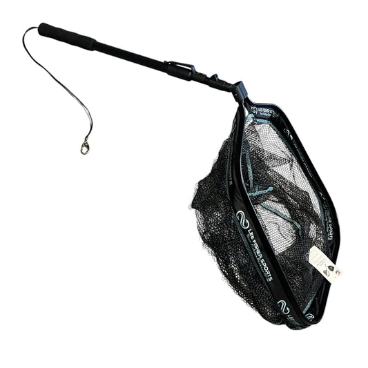 RED DE ATERRIZAJE PLEGABLE FLOTANTE-16"X20",20" DE PROFUNDIDAD, MANGO DE TELESCOPIO DE 19-31", JF-32FL-FLOAT