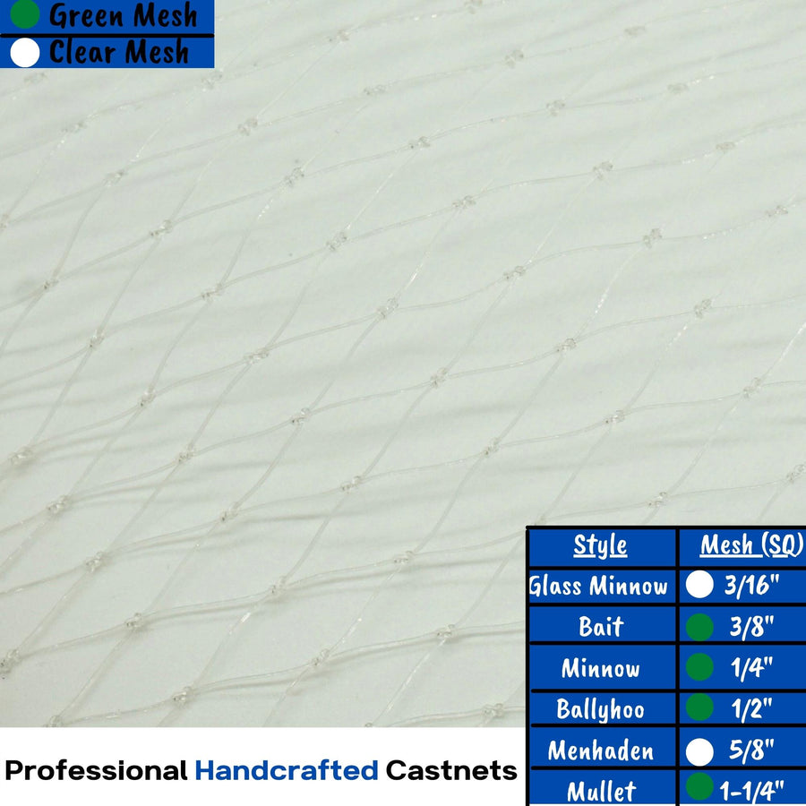 Red de lanzamiento Baiter Buster - Malla de cebo de 3/8" cuadrada (1.5 lb/pie)