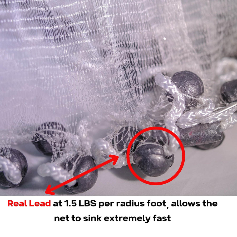 Red de lanzamiento Baiter Buster - Malla de cebo de 3/8" cuadrada (1.5 lb/pie)