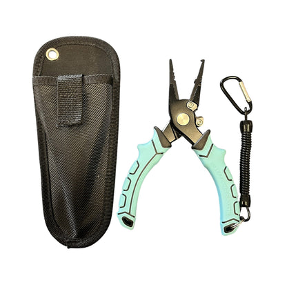 ALUMINUM 7.5" SPLIT RING PLIER WITH TUNGSTEN CUTTER